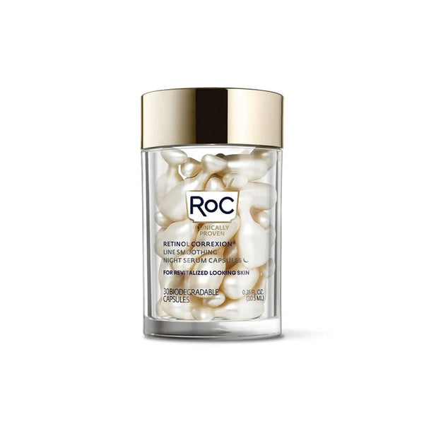 RoC, Retinol Correxion, Line Smoothing Night Serum Capsules, 30 Biodegradable Capsules